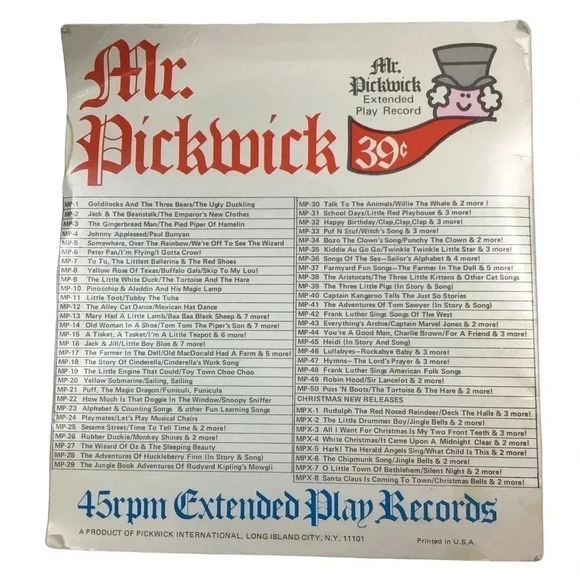 Vintage Mr. Pickwick Christmas 45 record - Picture 2 of 5